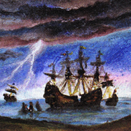 "Ye scallywags be watchin' fiery skies from yon Beirut hill, like it be some grand show of cannon fire!"